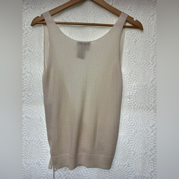Jason Wu Wrap Front Top Tank Size XS Cream Knit Preppy Summer Spring Soft NWT - Picture 7 of 8